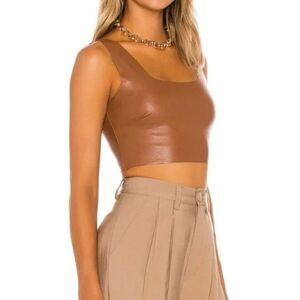 Commando Faux Leather Crop Top Size Small
